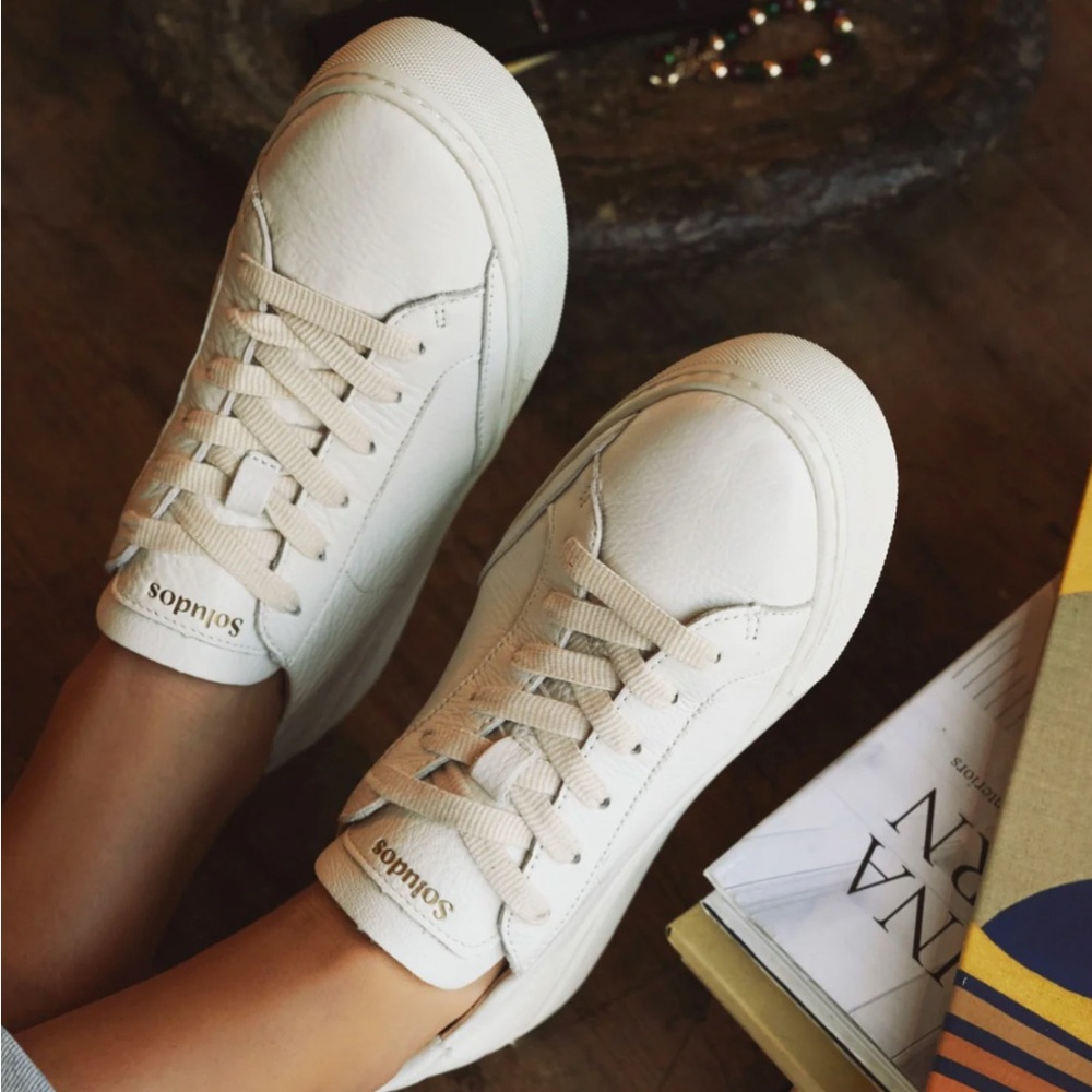 NWT Soludos Leather Platform Ibiza Sneaker